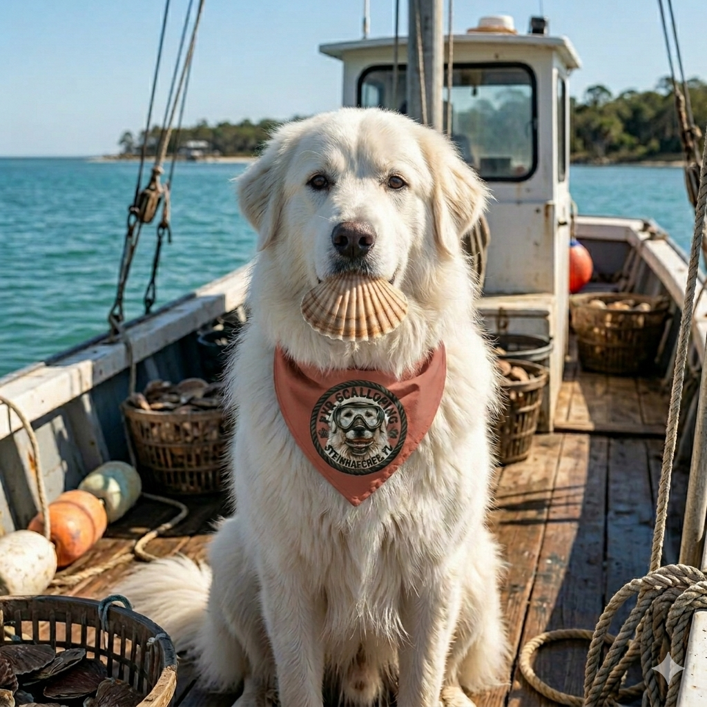 Pyr Scalloping Clip On Dog Bandana