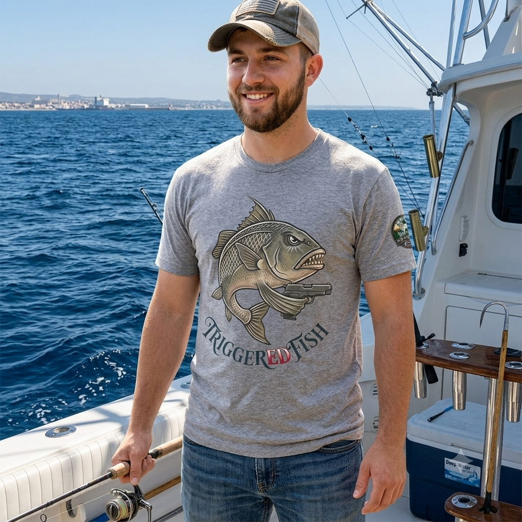 Triggerred Fish Graphic Tee